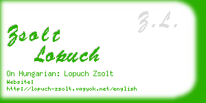 zsolt lopuch business card
